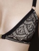 SS14 Almost Famous Crochet Lace Soft Cup Lace Bra (Black)